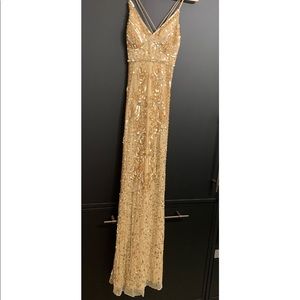 Beautiful gold beaded gown!